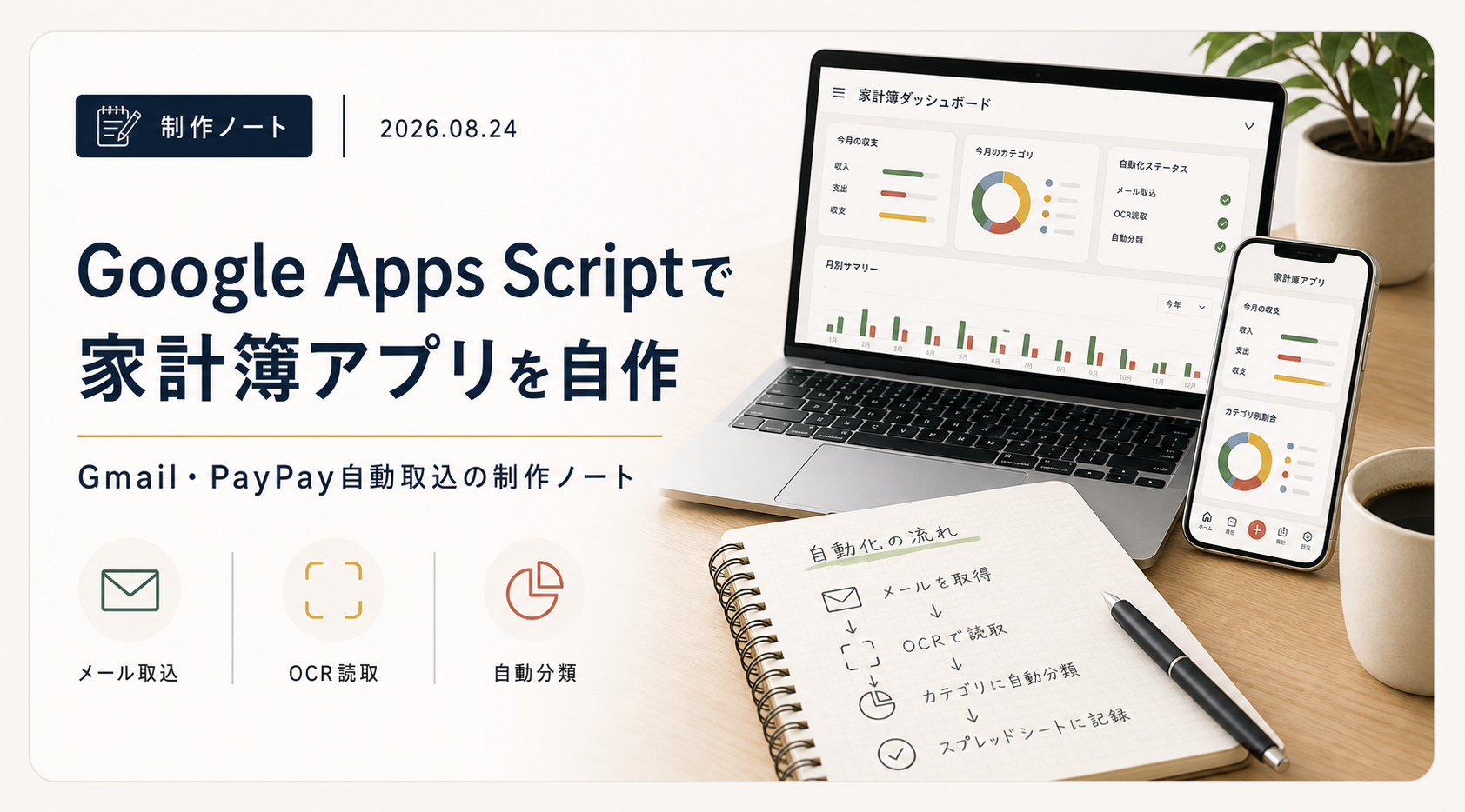 Google Apps Scriptで家計簿アプリを自作｜Gmail・PayPayを自動取込